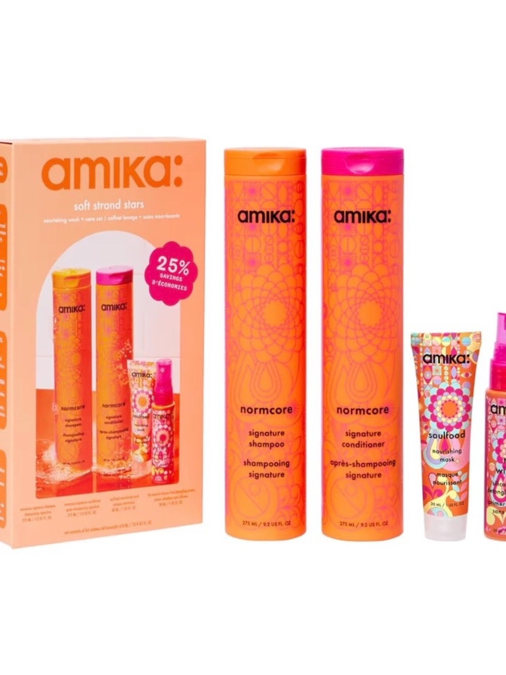 Amika Normcore Soft Strand Stars: Shampoo, Conditioner, Soulfood, The Wizard